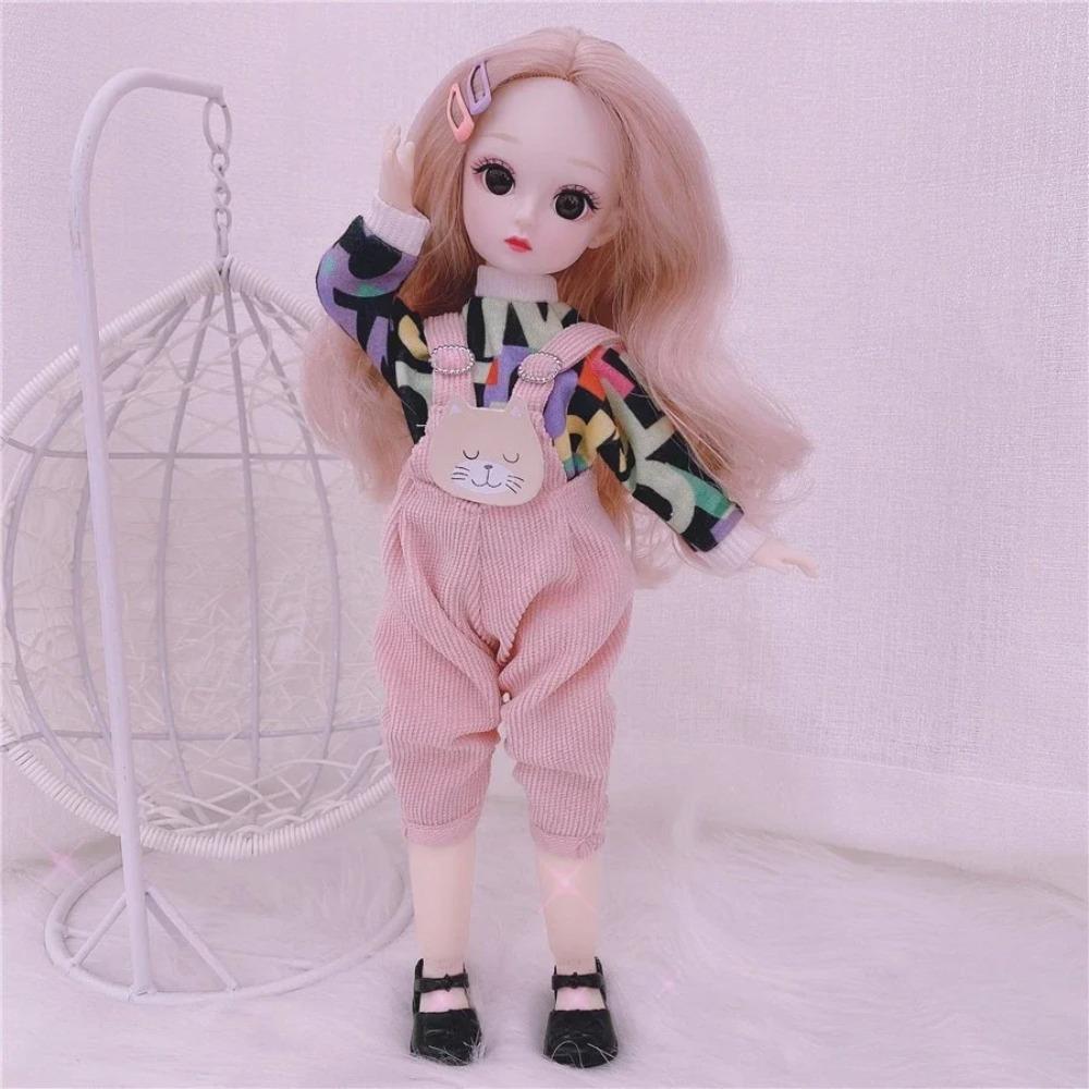 30cm Girls Dress Up Doll 1/6 Movable 20 Joints Cute Sweet Face Festival Birthday Gift BJD Princess Doll Toy with Clothes Shoes