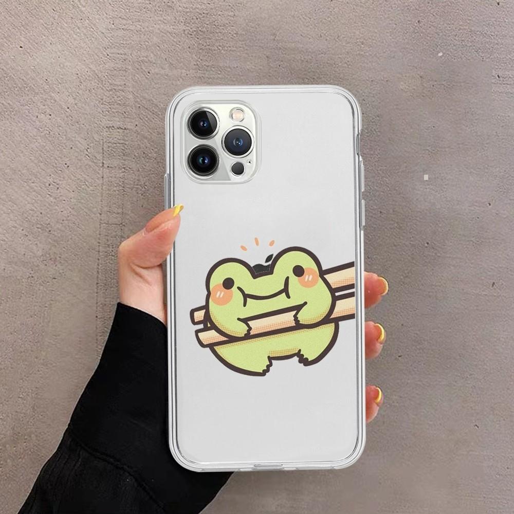 Frog cartoon drawing Phone Case For iPhone 15 13 14 Pro Max XS XR 12 11 Pro 13 Mini 6 7 8 Plus Soft Clear Back Cover