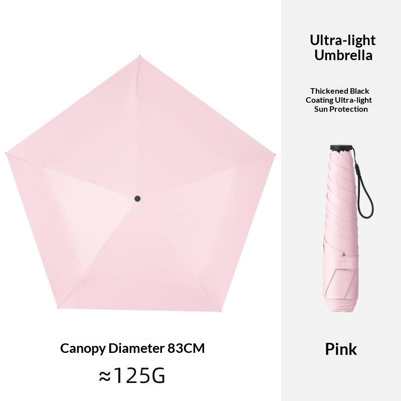 2 In 1 UV Block Pencil Umbrella Ultra Light Sun Protection Compact Folding for Summer Outdoor Activities