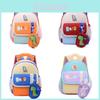 Kids Cartoon Oxford Fabric School Bag With Animal Prints For Toddlers And Preschoolers