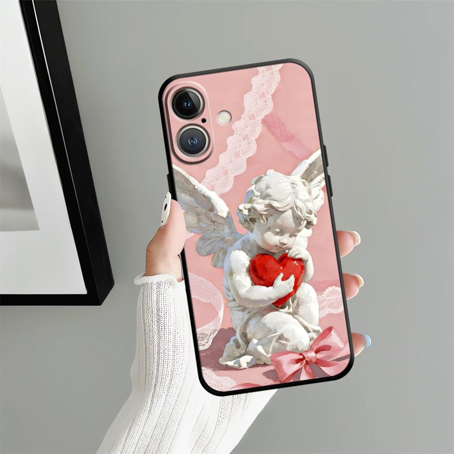 

Funda Phone Cover Case for Apple iPhone 17 Pro Max 14 12 Air 15 Pro 7 8 16 XR XS MAX 11 13 Cute Angel iPhone XS