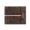 Classic Frosted Men's Tri-fold Wallet with Coin Pocket and Multi-card Slots