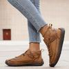 New Women's Ankle Bootss Handmade Leather Casual Women Soft Soled Shoes Outdoor Light Non-slip Walking Ankle Boots for Women