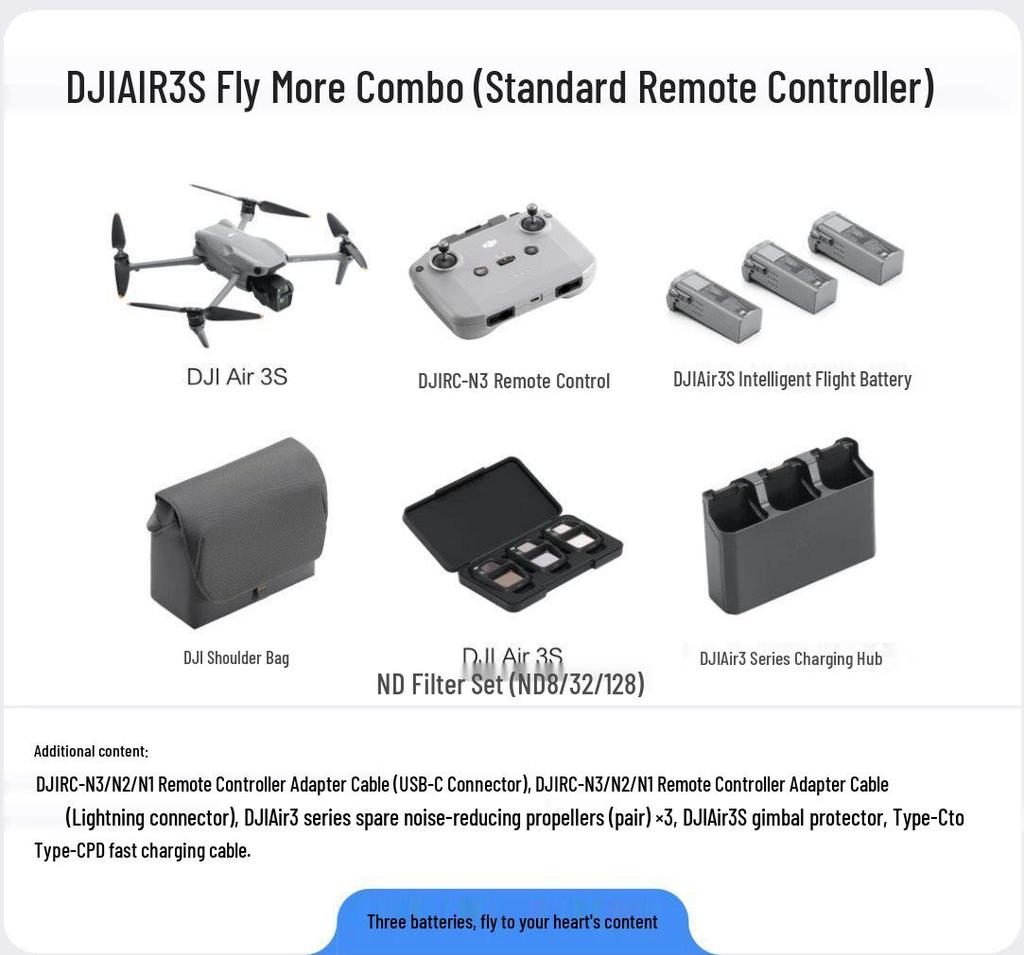 DJI Mavic Air 3 Drone with Bee Dual Camera, Telephoto, Obstacle Avoidance, and HD Mavic 3 Aerial Photography Capabilities