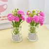 Mini Flower Vase Refrigerator Magnet with Fake Flower 3D Miniature Plants Vase Fridge Magnet Home Office Kitchen Decoration