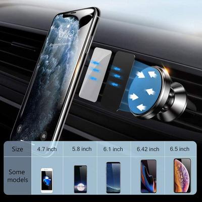 Magnetische Telefonhalterung fürs Auto mit Clip für die Entlüftung des Autos. Handyhalterung fürs Auto, 360 Grad verstellbar, Smartphone, universell