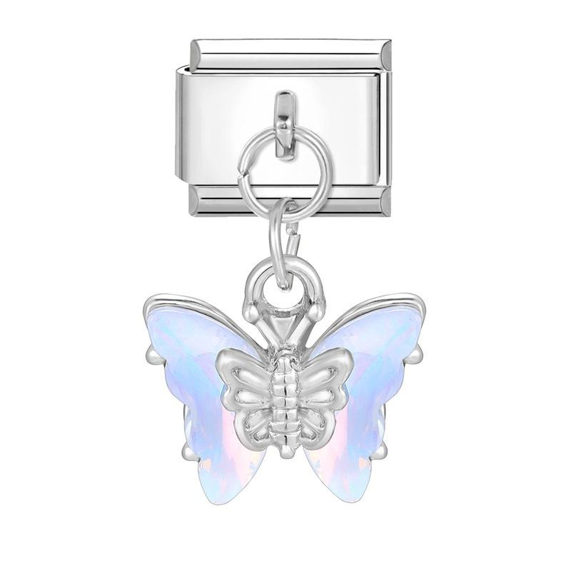 Italian Charm Bracelet Charms Dreamy Moon Butterfly Starfish Shell Pendant Diy Removable Module Link Bracelet Accessories Gifts