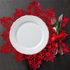 BHBL Snowflake Placemats Decorations Red Snowflake Tablemats Kitchen Table Mats for Christmas Holiday Wedding Decorative A