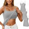 Canottiera da donna in modal con reggiseno incorporato longline senza maniche