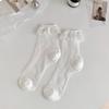 Damen Socken Japanische Lolitas Spitze Rüschen Verspielte Socken Niedliche Prinzessin Knöchelsocken Kristallglas Seide Transparent Socke