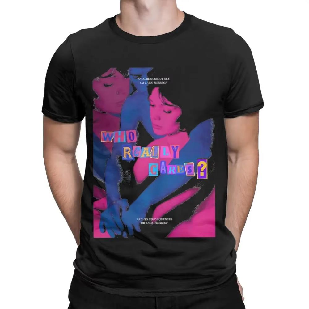 Vintage Tv Girl Retro Wave T-Shirt for Men Round Collar Cotton T Shirts Short Sleeve Tee Shirt Gift Idea Clothing