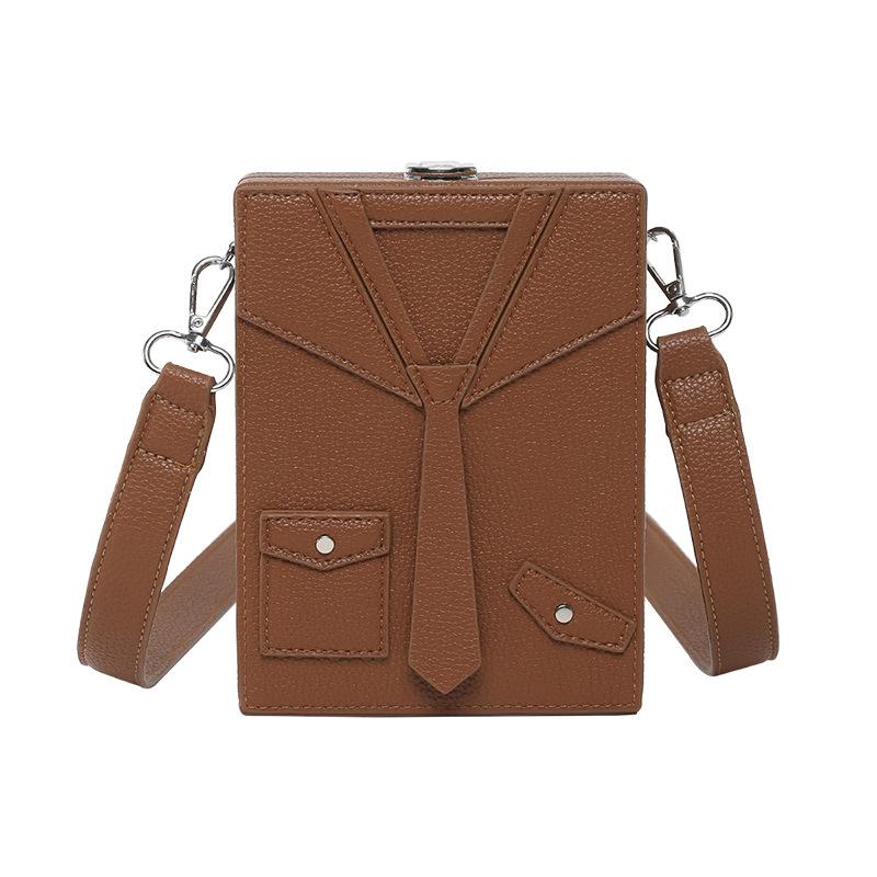 

Personalized and creative clothes small bags summer 2025 new fashion niche box bags women s versatile messenger bags tide коричневий