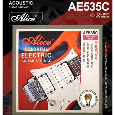 Alice AE535C-SL Elektrische Gitarrensaiten, Satz mit 6 Stück, 09-42 Stärke Zubehör