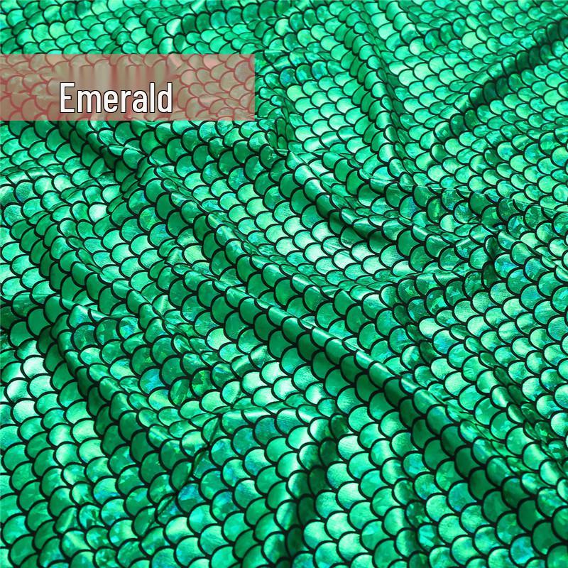 

Лазерная ткань спандекс «рыбья чешуя» для костюмов русалок и сценических декораций