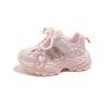 PU Leather Sport Shoes For Girls Korean Style Trend Fashion Kid's Sneakers Lightweight Anti-slippery Children's Running Shoes