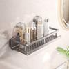 Badezimmer-Organizer Wandmontiert Aluminium Badezimmerregale mit Haken Bohrlos Dusch-Organizer 30/40/50cm Rostfrei Haushalt