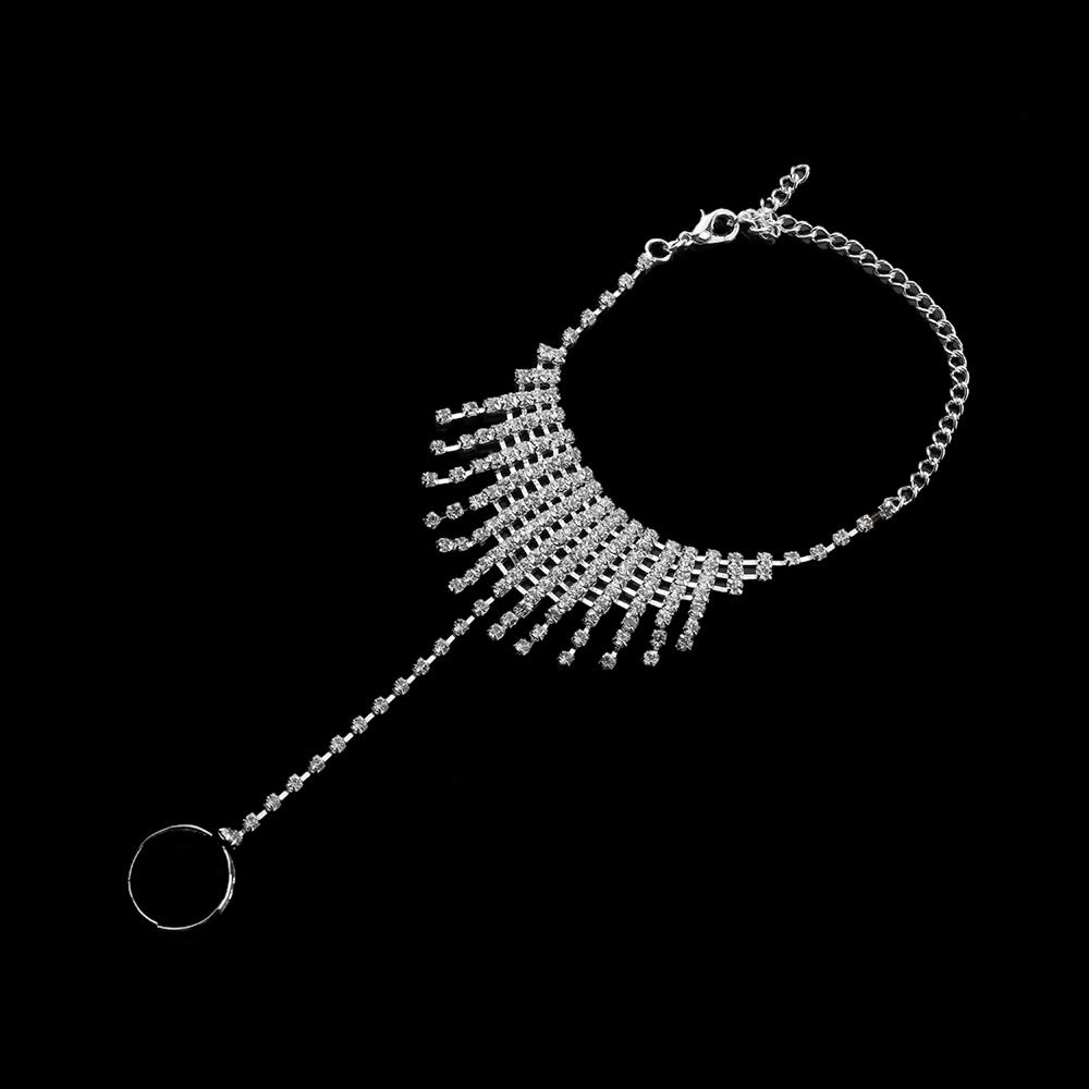 Fashion Crystal Sandals Ankle Bracelet Foot Chain Jewelry Toe Ring