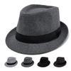 Elegant Jazz Bowler Hat For Men With Cotton Polyester Blend And Sunshade