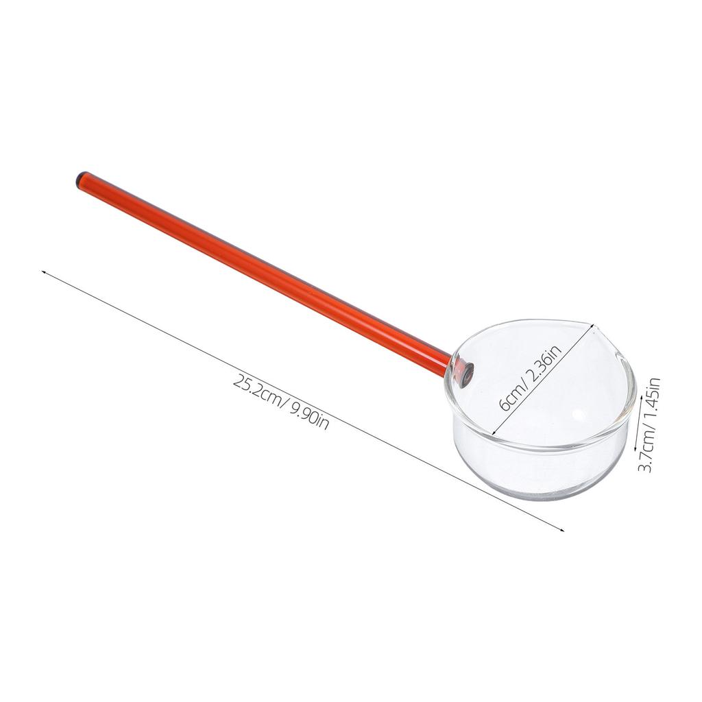 Creative Glass Spoon Long Handle for Mixing and Serving Temperature Resistant Spoon Ideal for Latte Cappuccino Hot Chocolate