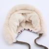 New Winter Knitted Plush Ear Protection Hat Thickened Plush Warmth Lei Feng Hat National Style Cold Proof Hair Ball Big Head Circumference