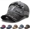 Vintage Unisex Letter Embroided Baseball Caps For Men Washed Cotton Cow Head Pattern Outdoor Streetwear Casual Hats For Women