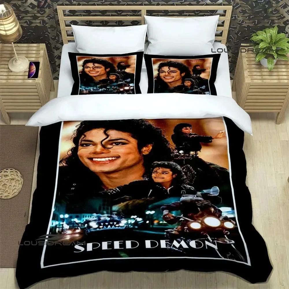 3D Print Michael Jackson Bedding Set Double Twin King Duvet Cover Comforter Pillowcase Boys Girls Adults Bedroom