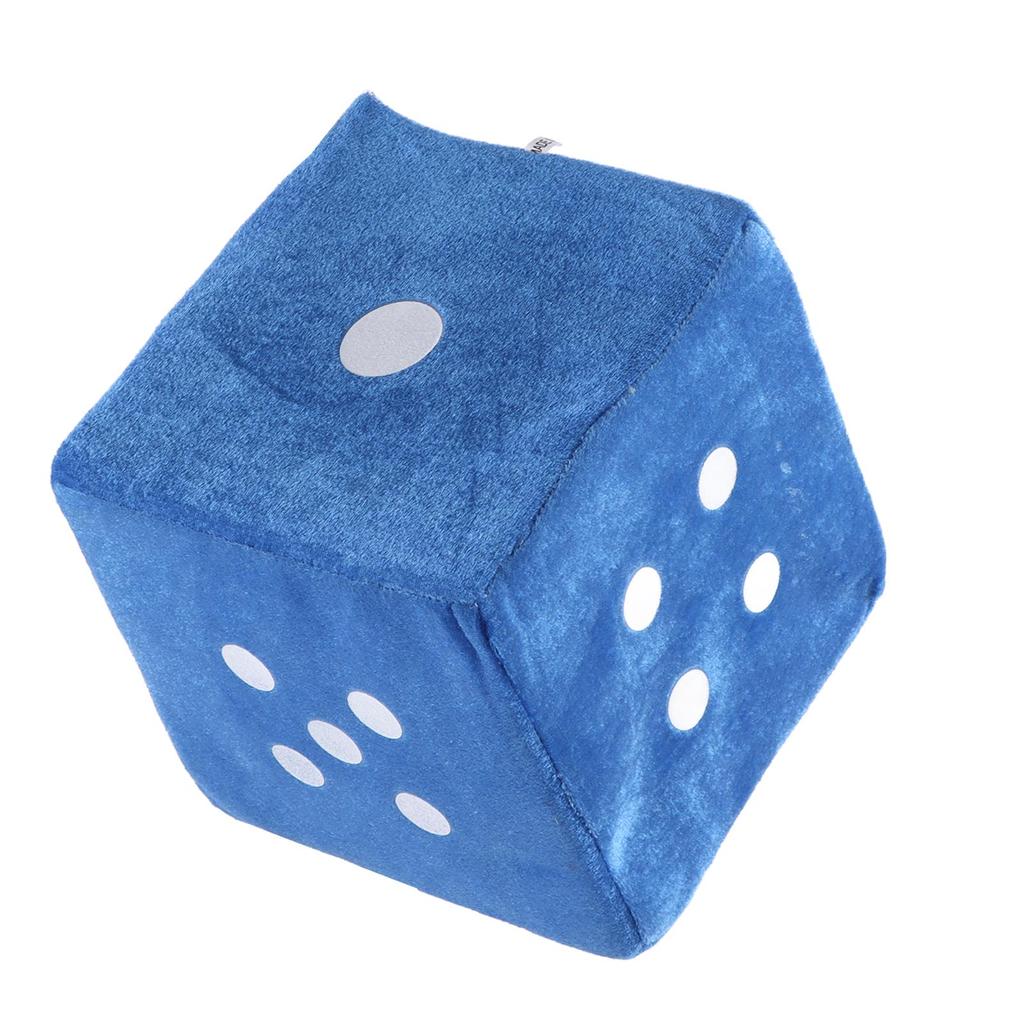 Plüschwürfelspielzeug, bequemes gefülltes Würfelspielzeugkissen für die Dekoration des Sofas zu Hause, OrnamentBlue