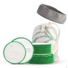Disques Réutilisables pour Démaquillage avec Contenant, Rondelles Lavables en Bambou pour Peaux Sensibles, Zéro Déchet