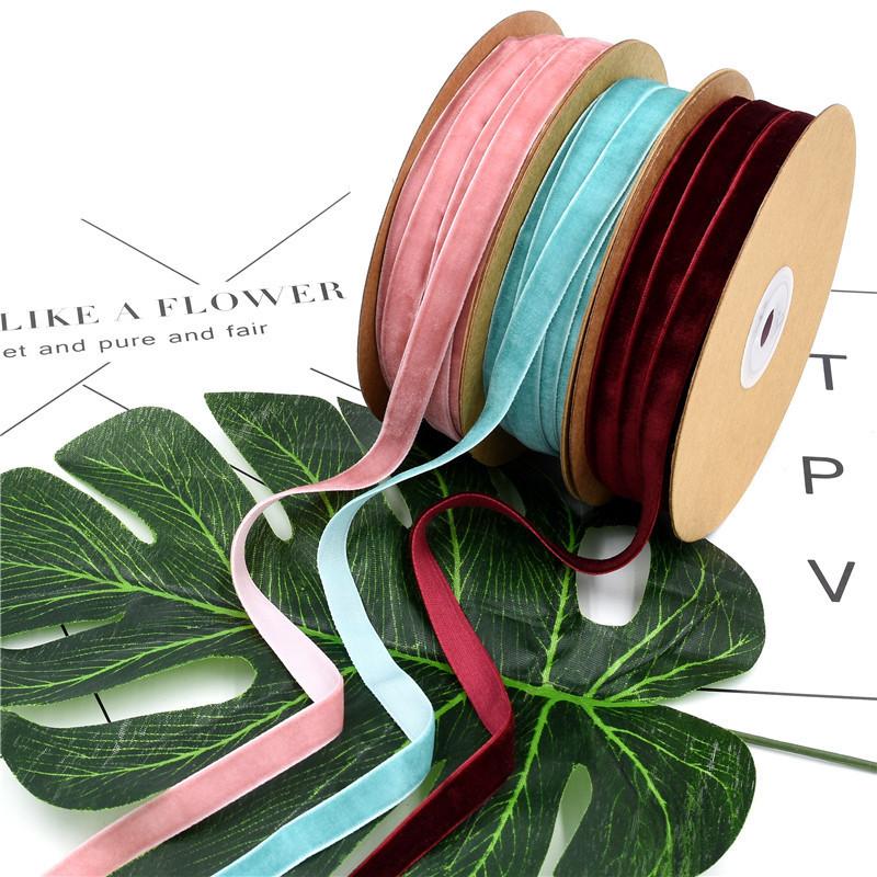 1cm unelastisches einseitig beflocktes Band, Heimtextilien Kleidung Handarbeiten Schleifenmaterial Samtband
