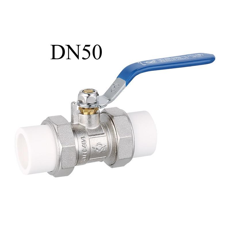 Home Double Loose PPR Ball Valve 20 25 32 Pipe Brass Tap Water Pipe Fittings Hot Melt Pipe Switch Loose Valve 1/2" 3/4" 1"