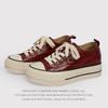 Wkładka ze skóry bydlęcej i owczej 5 cm Retro Gruba podeszwa Wszechstronne Wygodne Codzienne Buty Buty typu Board Shoes