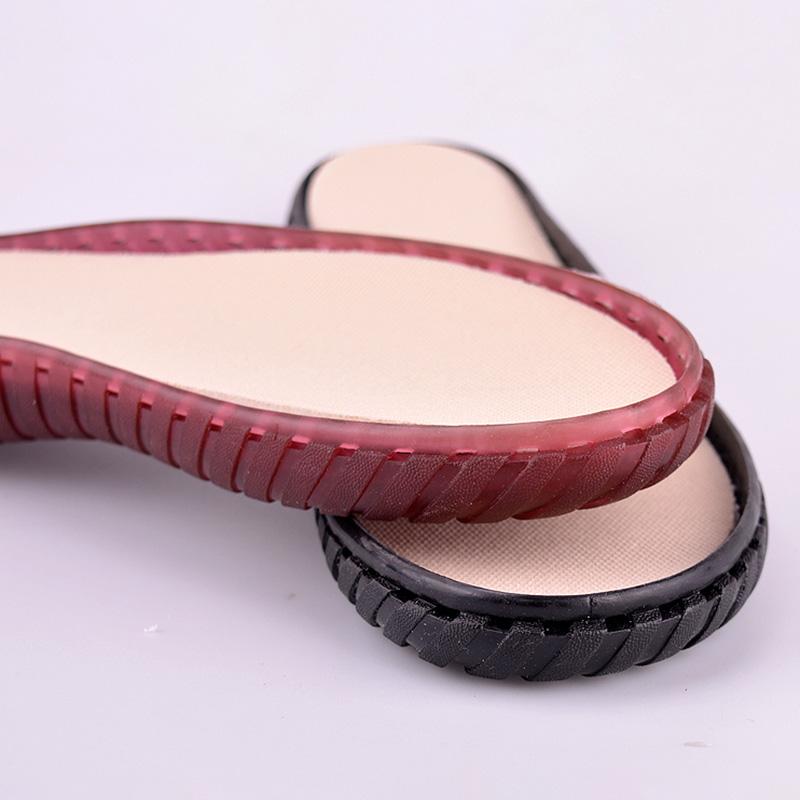 1 Pair Hand-stitched Anti-kick Transparent Soles Anti-slip Wear-resistant Velvet Soft Rubber Soles Shoe Patch Repair Replacement