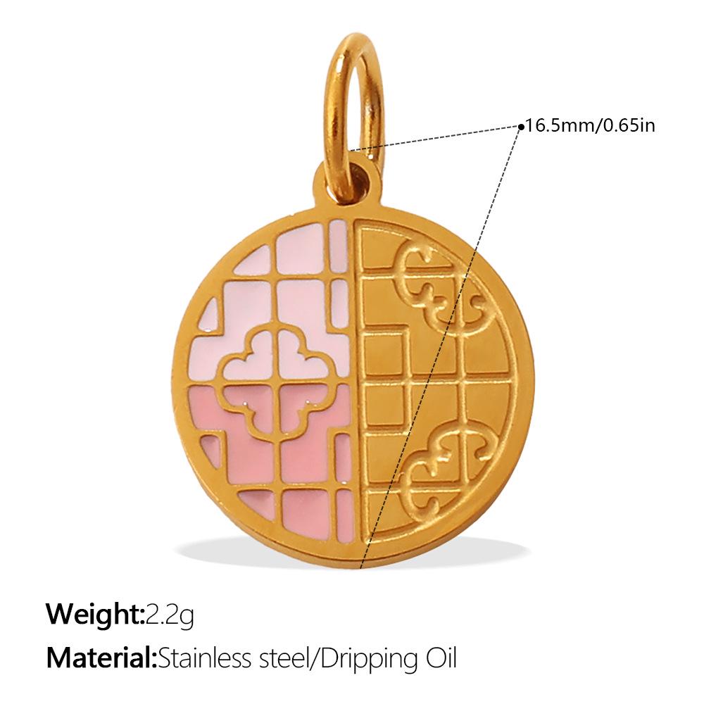 Sun, Moon, and Stars Geometric Oil Drip Pendant