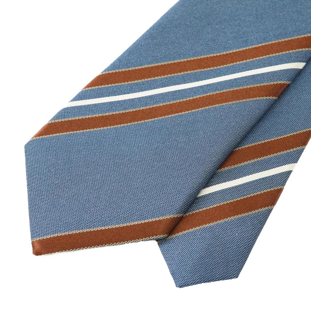 [WIC DESIGN  TUSSAH SILK Striped Tie]