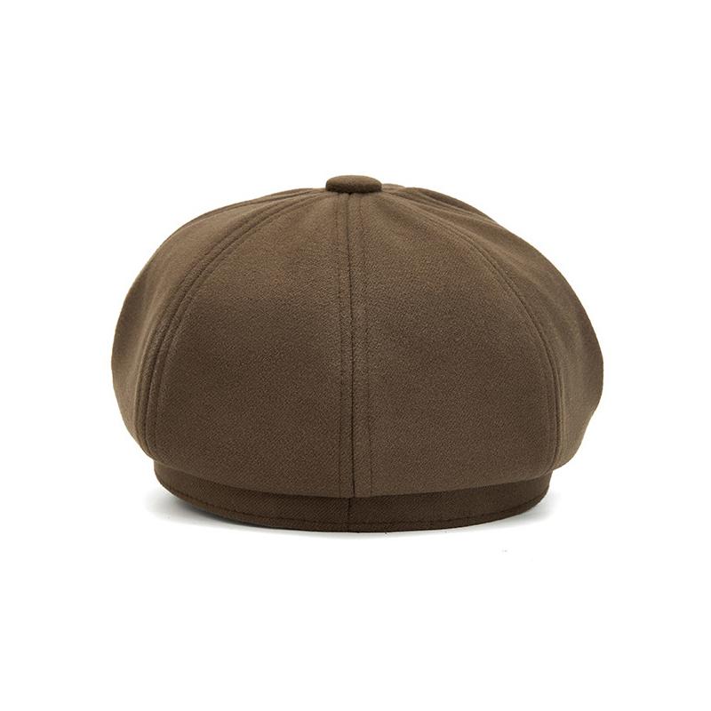 Solid Color Newsboy Cap Unisex Fiddler Hat Adjustable Driving Cabbie Cap Casual Winter Warm