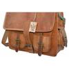 Laptop Vintage Briefcase Brown Real Satchel Bag Goat Artistic Leather Messenger