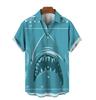 1116 Cool Cute Shark 1D Print Pattern Men's Shirt Street Casual Men's Shirt