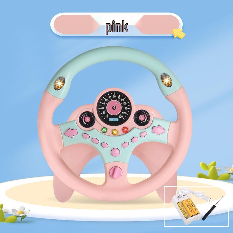 Kids' Large Passenger Seat Simulated Driving Toy with Base