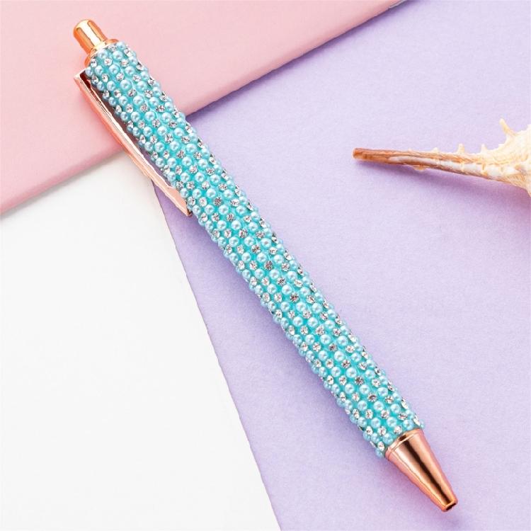 Retractable Ballpoint Pen Business Signature Pen Beads Ballpoint Pen