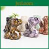 Resin Craft Animal Statue With Semiprecious Stones For Modern Desk Decor And Collectors