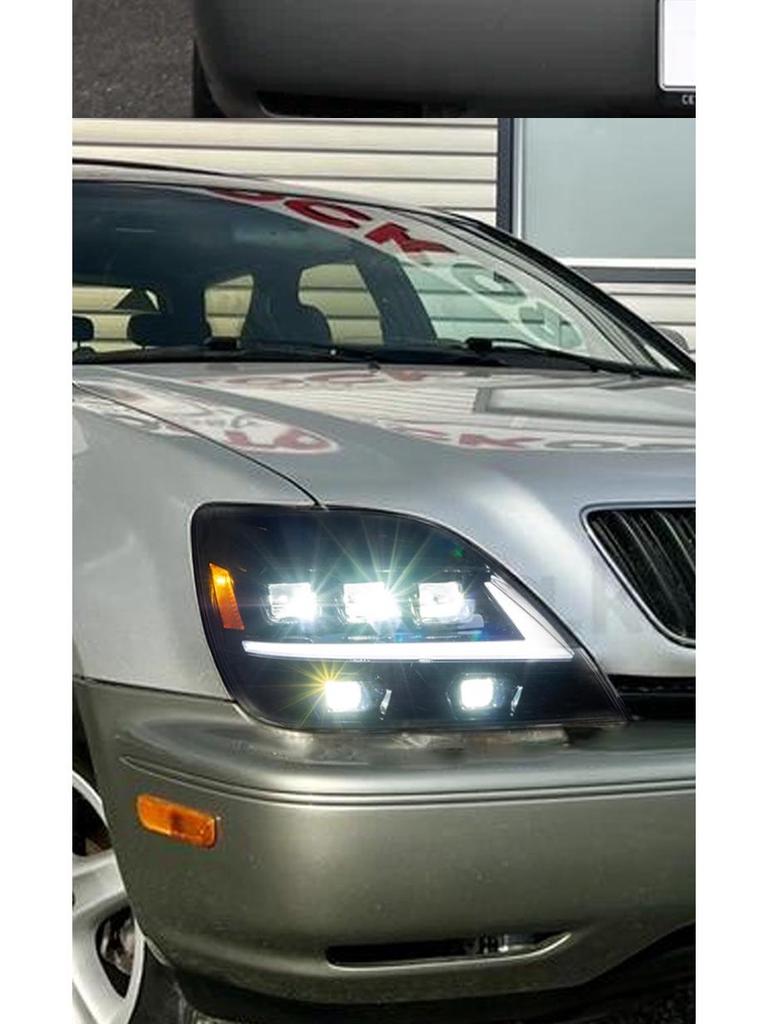 98-03 Lexus RX LED Projector Headlights with DRL & Sequential Turn Signals