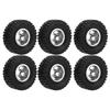 RC Rubber Tires with Aluminum Alloy Wheel Hub for WPL C14 C24 C34 C44 B14 B24 B16 B36 4  Car Model