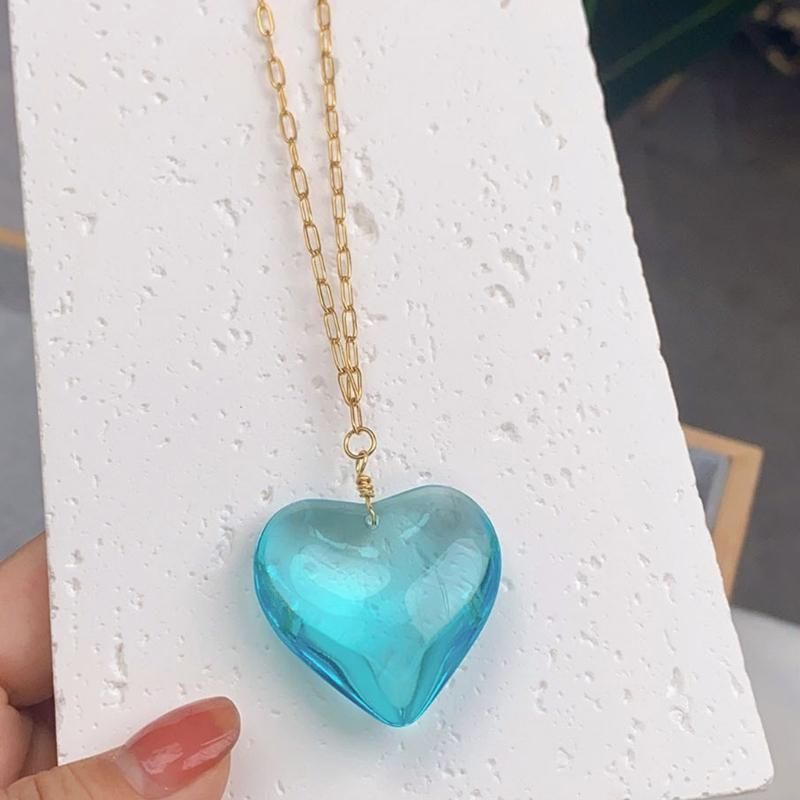 Heart Neck Jewelry Pendant Choker Necklace Alloy Material Jewelry Gift for Girls