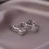 S925 Sterlingsilber Herzförmige Zirkonia Creolen für Damen - Elegantes Design