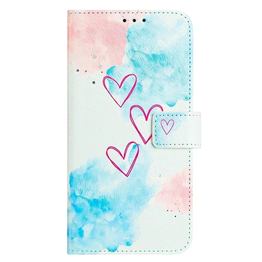 Coloured Drawing Wallet Case for Nokia HMD Pulse Plus Pro X30 X20 X10 G10 G11 G20 G21 G22 G42 G310 G400 C10 C20 C12 C22 C32