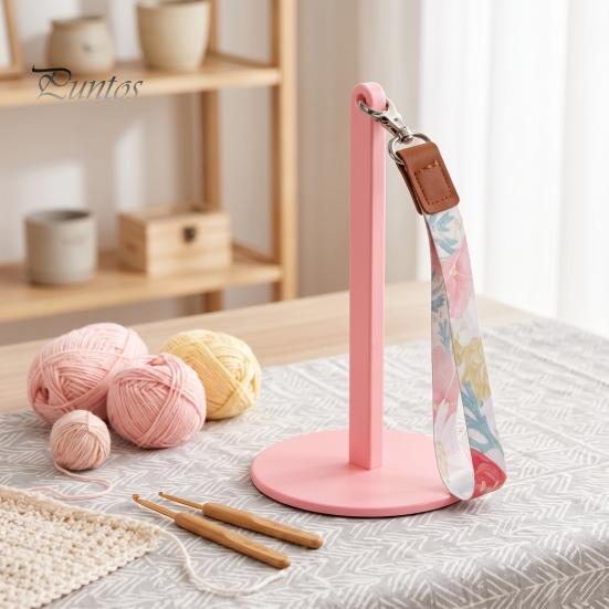 Knitting Yarn Holder Portable Wrist Holder, Ball Dispenser for Crocheting, Knitting, Crocheting Spinner Stand with Strap, Gift Crochet Lovers Storage