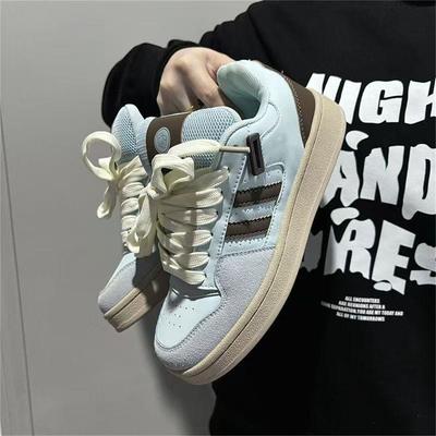 Spring Versatile New Niche Original Platform Lake Blue Bread Shoes Student Lightweight Casual Skateboard Shoes Women