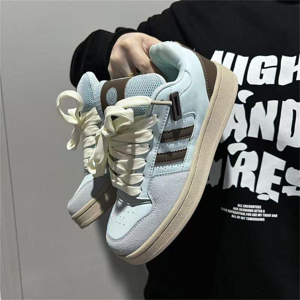 Spring Versatile New Niche Original Platform Lake Blue Bread Shoes Student Lightweight Casual Skateboard Shoes Women