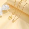 Stainless Steel Love Heart Pendant Necklace , Adjustale Link Paperclip Chain For Women Birthday Girls