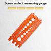 1Pc Nut Bolt Screw Gauge Multi Functional Inch Metric Quick Identification Nut Bolt Thread Check Protable Thread Measuring Tool